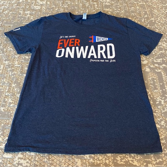 Kansas Jayhawks Ever Onward Wichita shirt size Medium color Blue - Picture 1 of 5